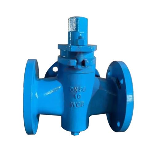 Cast steel 3-way plug valve