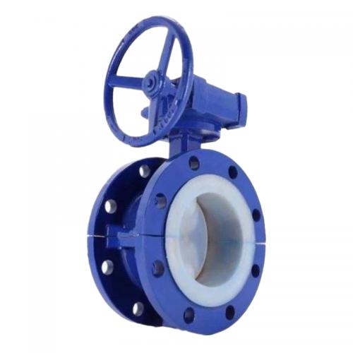 Manual fluorine lined butterfly valve