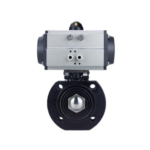 Pneumatic clamp thin ball valve