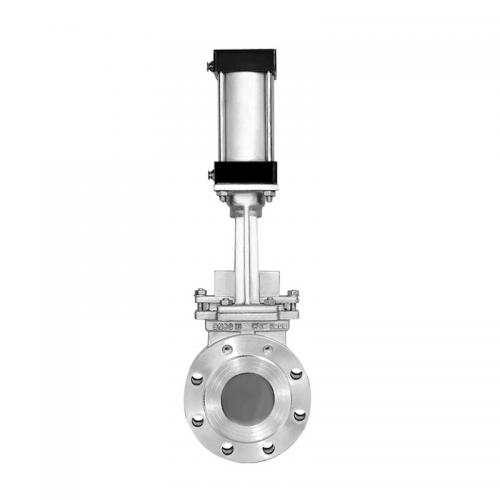 Pneumatic stainless steel knife gate valve