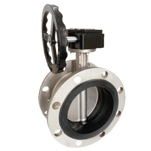 Stainless steel turbine flange soft seal butterfly valve